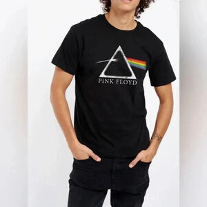 🆕 PINK FLOYD THE DARK SIDE OF THE MOON MEN'S BLACK TEE L🆕